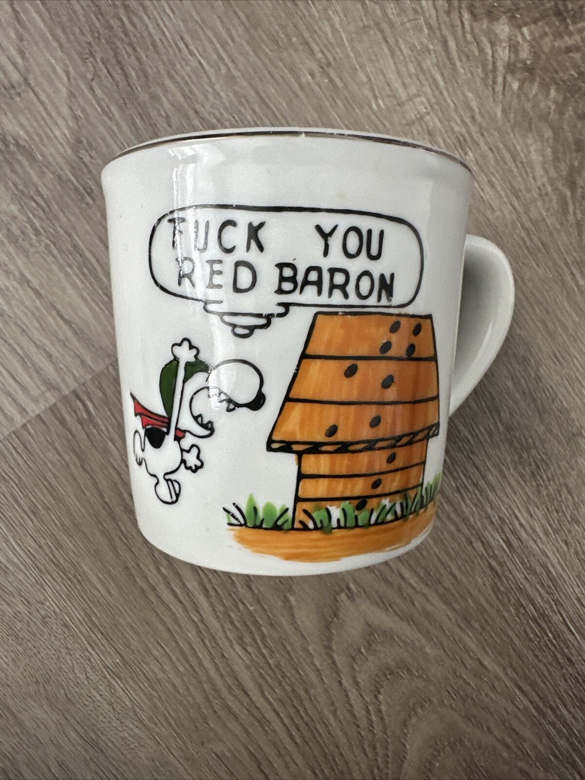 Vintage Snoopy Mug F*** You Red Baron ***contains explicit Content***