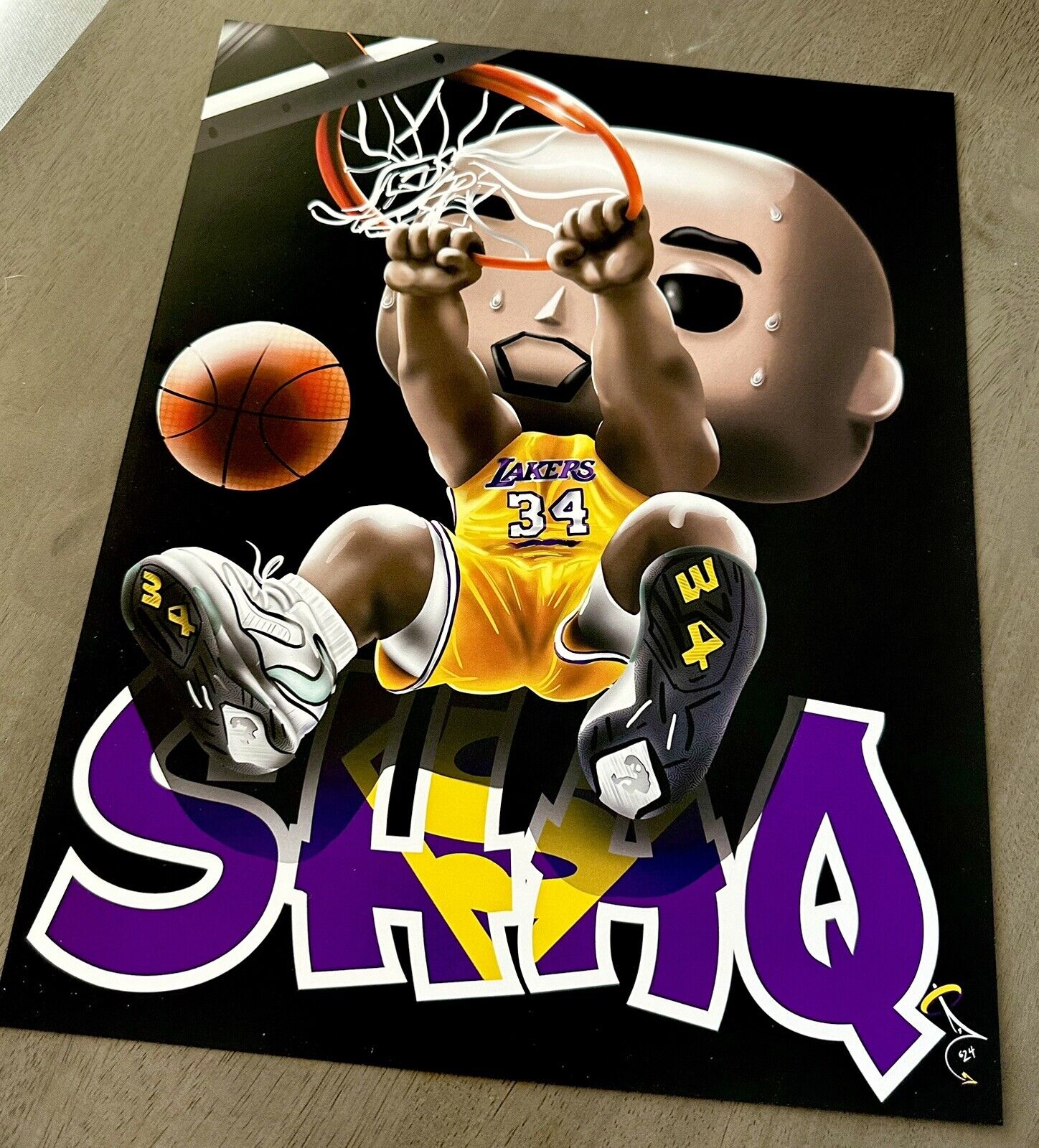 Shaq Shaquille O’Neal Los Angeles Lakers Lakers funko Style print
