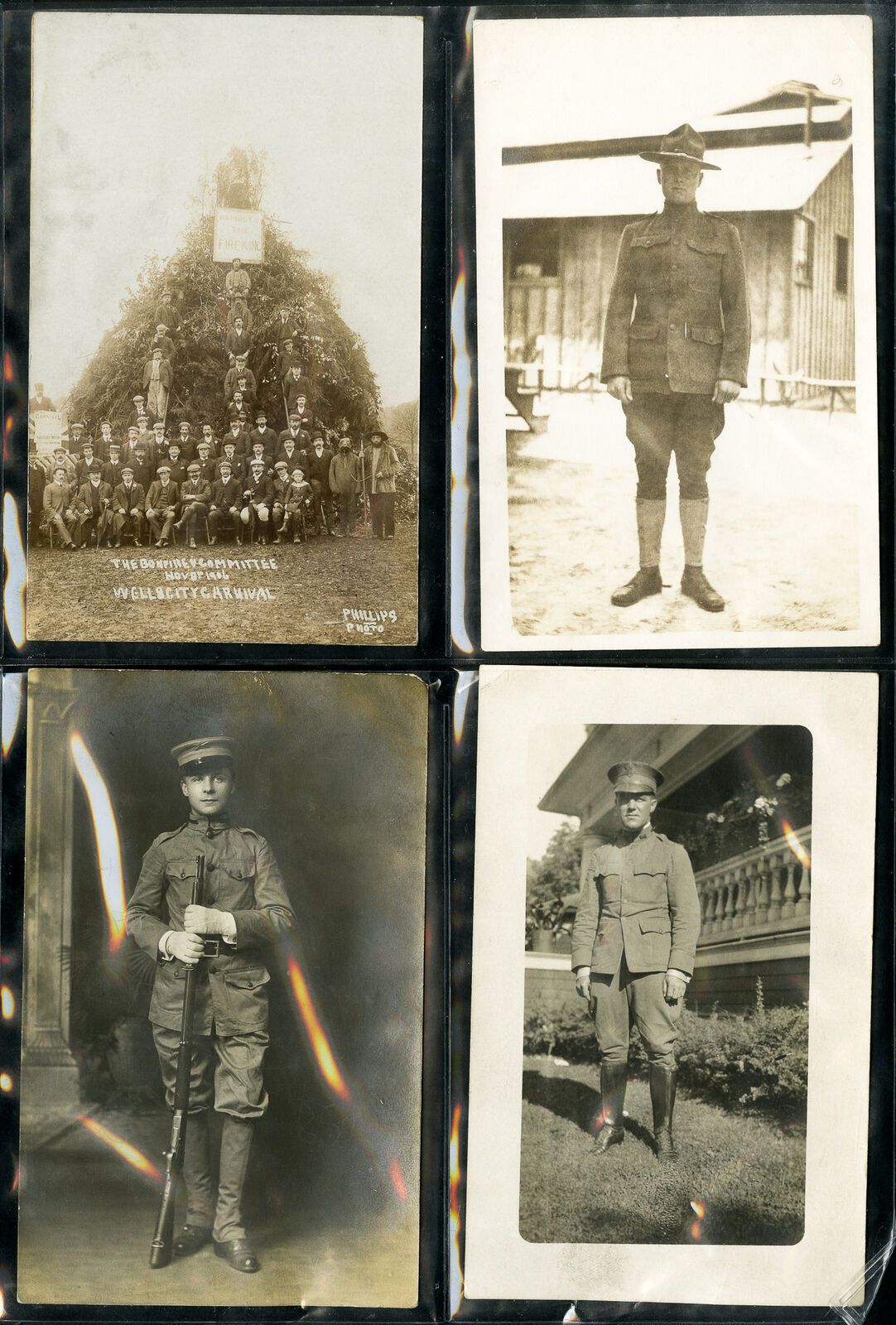 WW1 4 Black And White Picture Postcards