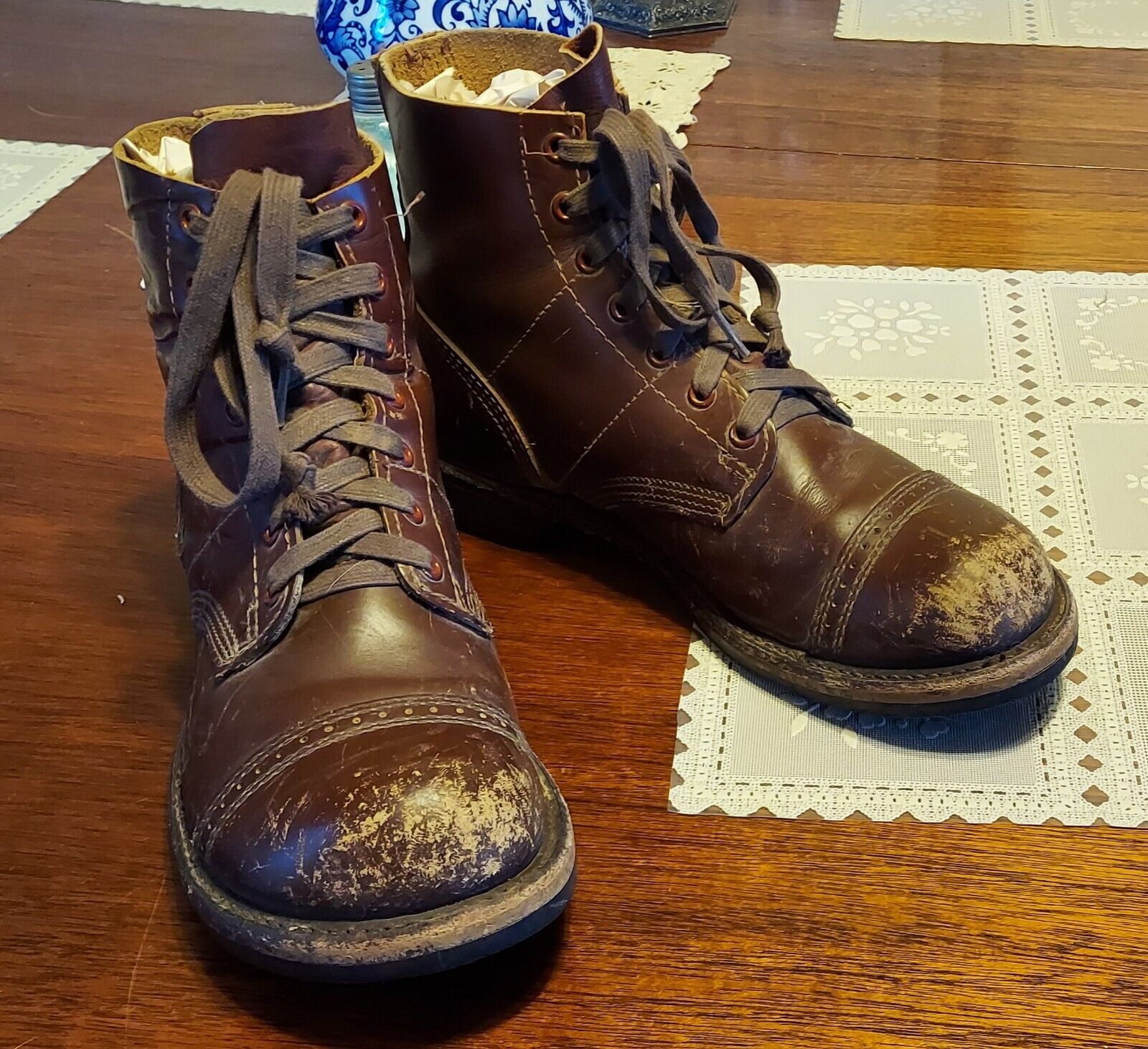 Wwii Type 2 Service Shoes. Size 10. Combat Boots