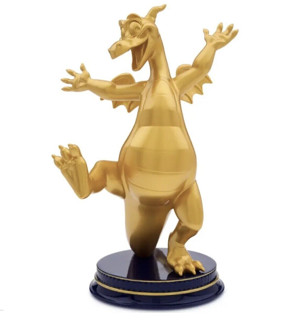 Disney Parks WDW 50th Anniversary EPCOT Figment Gold Statue Figure 2021 Golden
