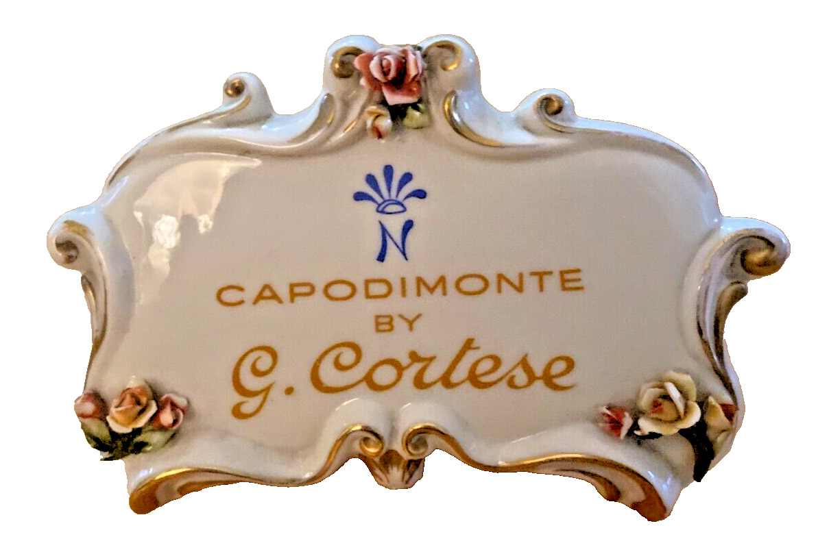 CAPODIMONTE NAPOLEON ITALY  DISPLAY SIGN Dealer Plaque-G. Cortese