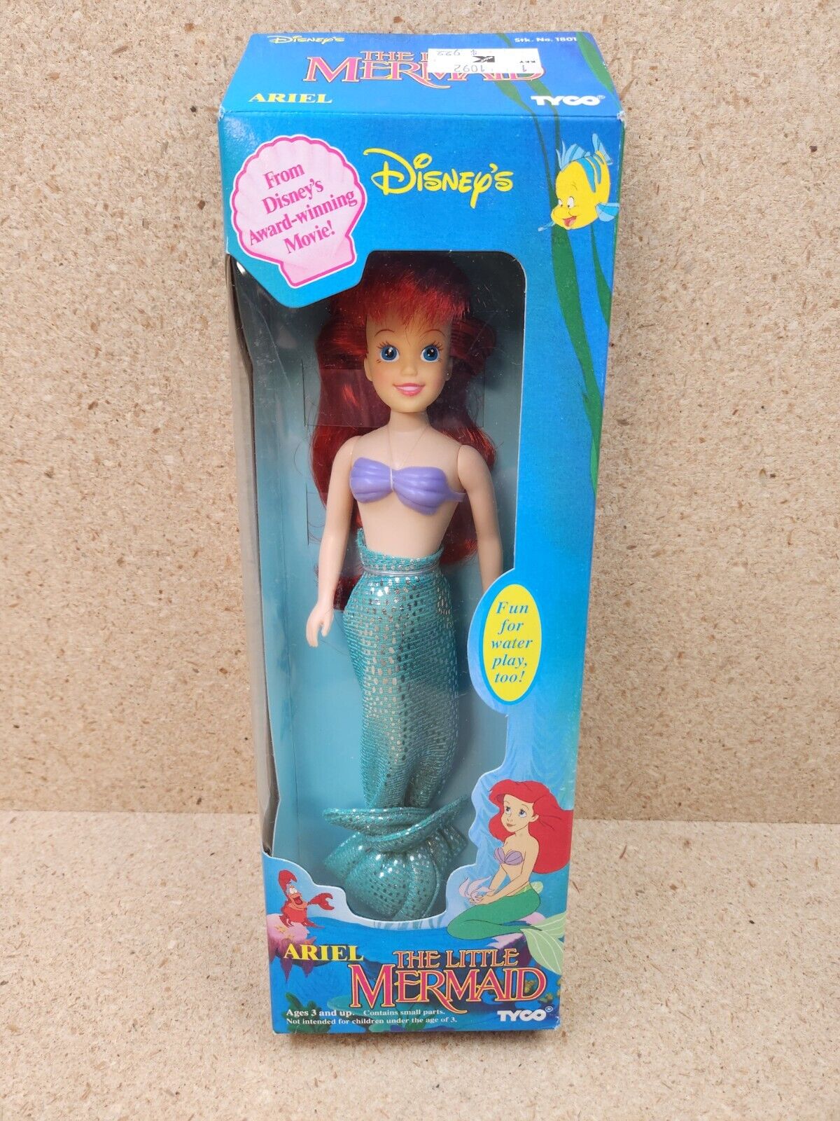 Vintage 1991 Disney Little Mermaid Ariel Doll Figurine Tyco 1801 NEW Open Box