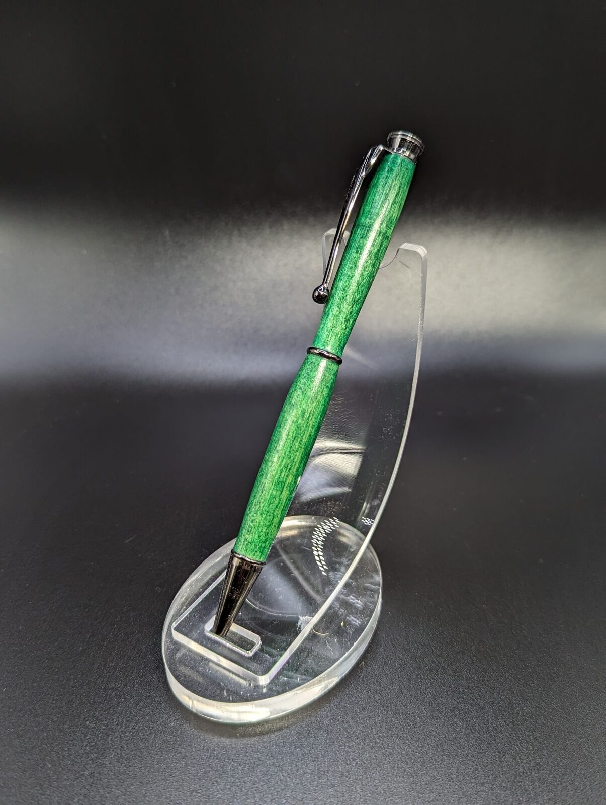 Dyed Forrest Green Slimline Handmade Pen