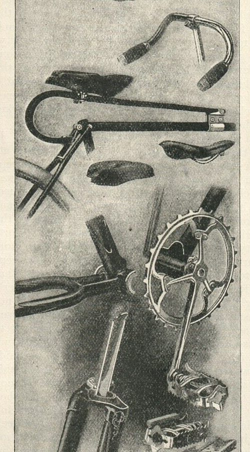 1898 Rambler Bicycle Parts Pedal Seat Bar Gear Hardware Gormully Jeffery 8679