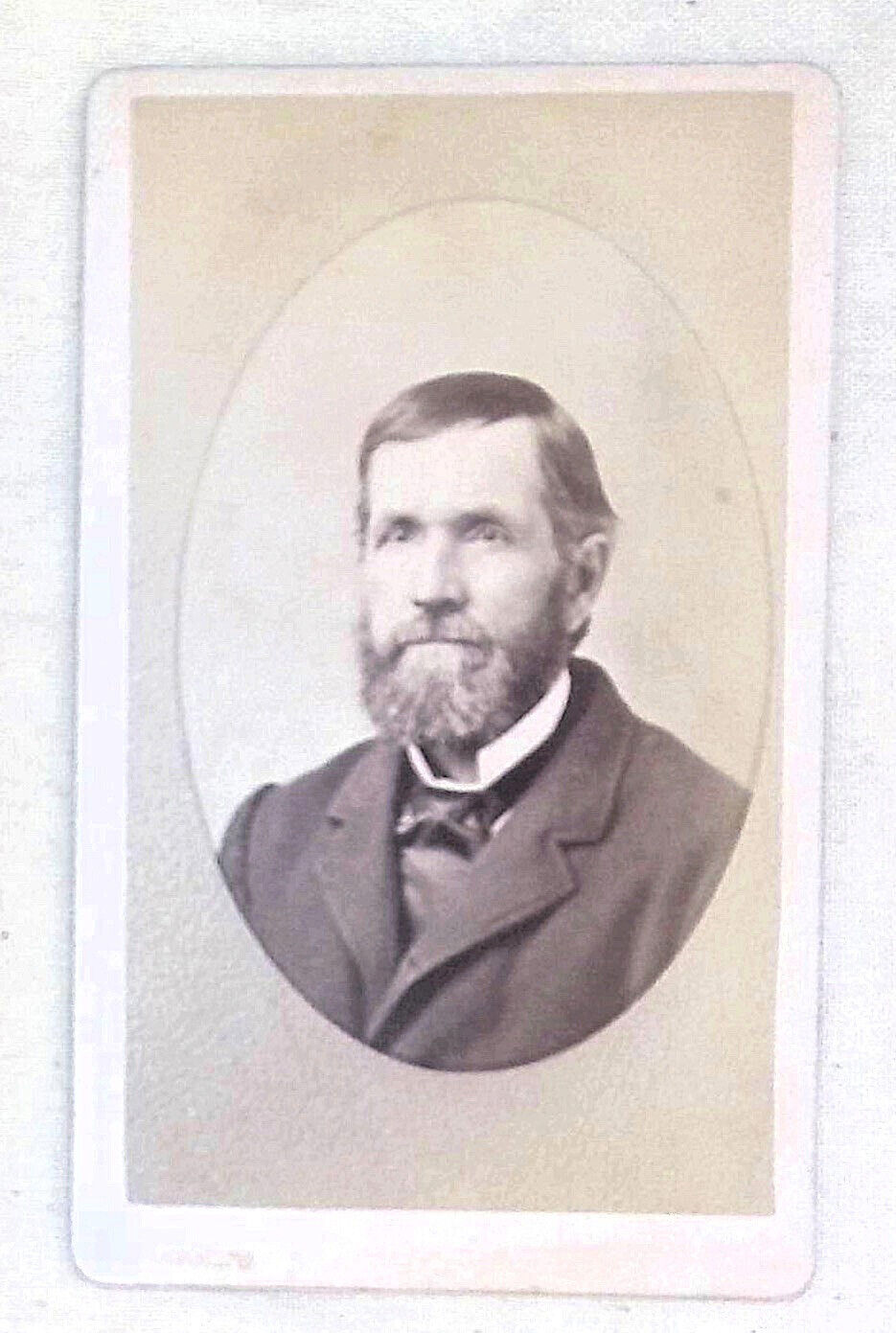 1880s 1890s Older Man with Facial Hair Portrait CDV Cabinet Card Codding Beard