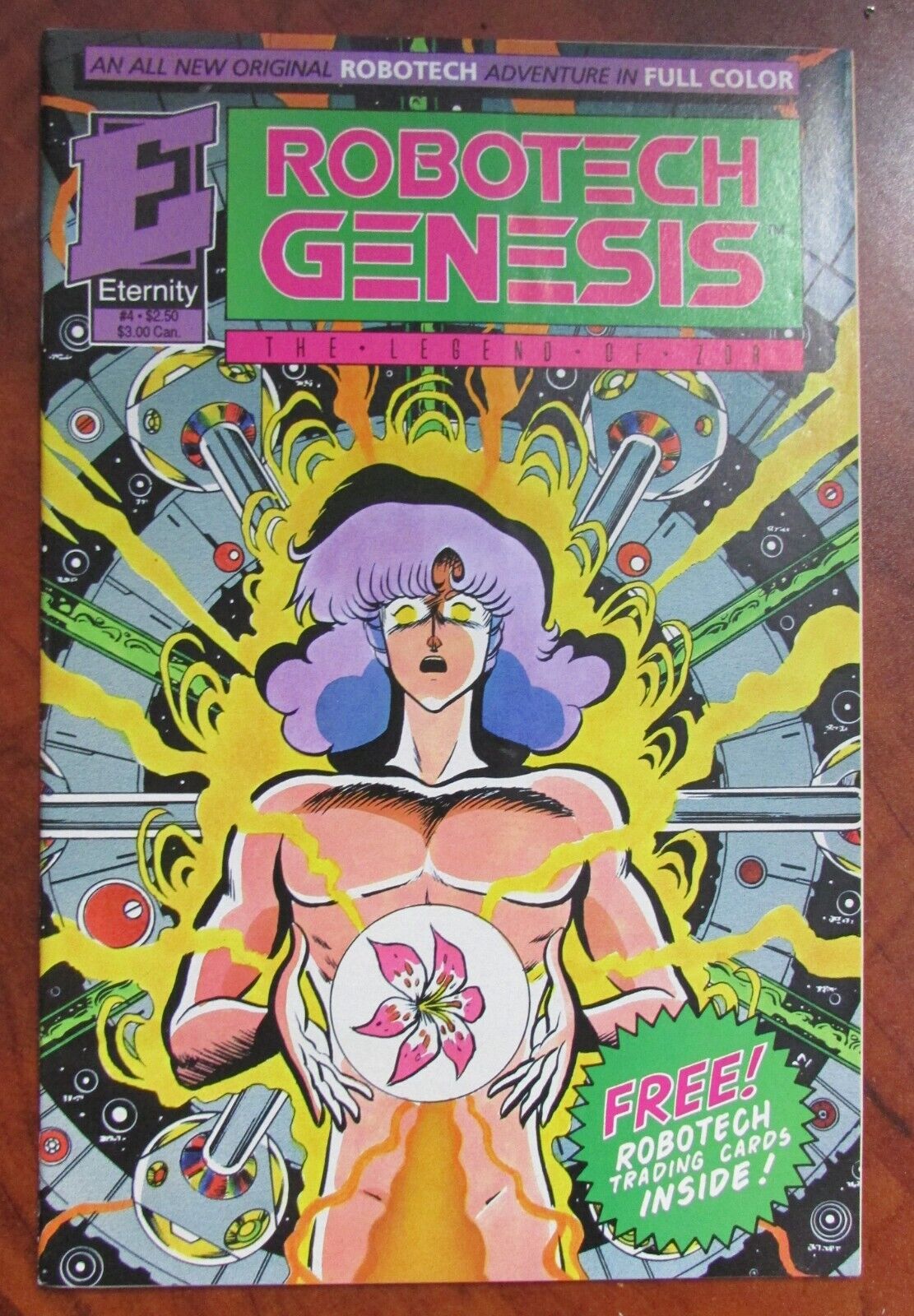 Vintage Eternity Comics Robotech Genesis w/ cards Legend of Zor No 4 Aug 1992
