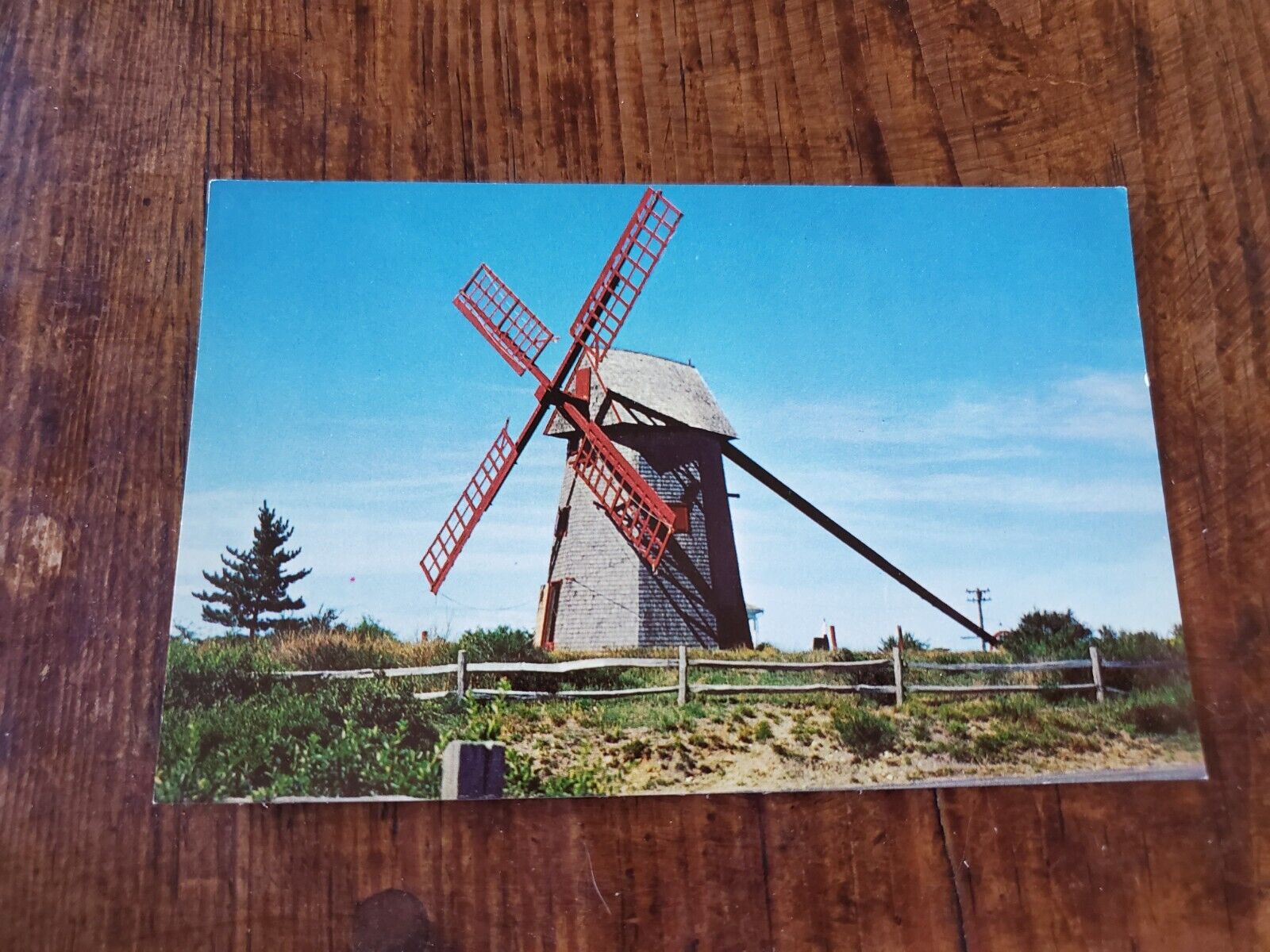 Vintage Old Mill 1746 Postcard Nantucket Massachusetts Windmill