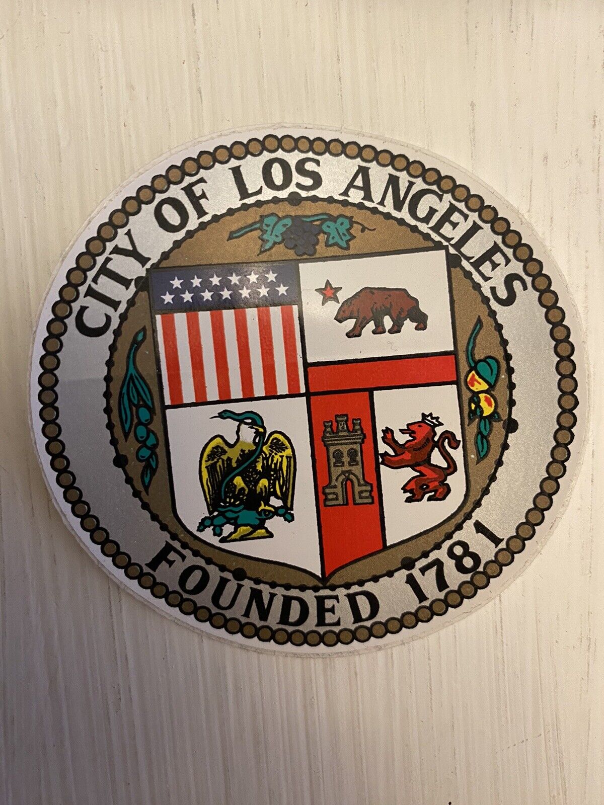 OFFICIAL VINTAGE 1980’S “SEAL OF THE CITY OF LOS ANGELES” NOS. 3”