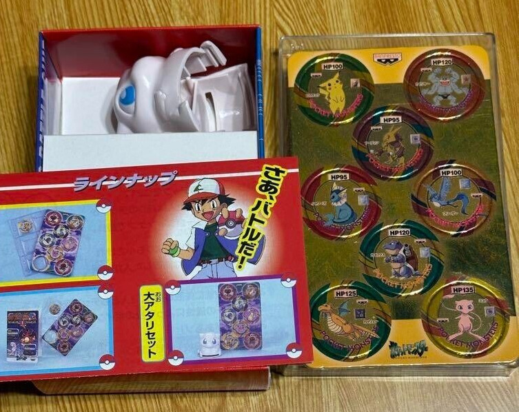 Vintage Pokemon Battle Chip 1997 / Bounty Set 8 Chips / BAN PRESTO