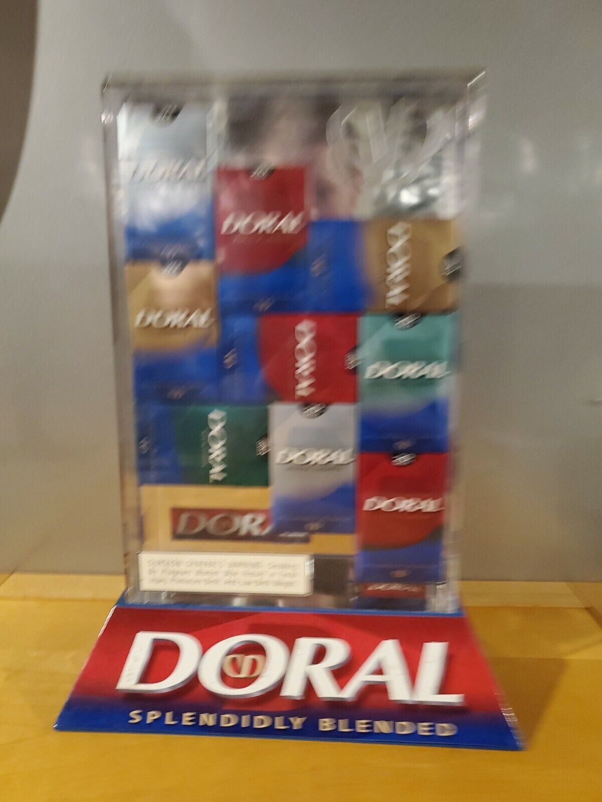 Doral Cigarettes Vintage Counter Display with Mirrored Back