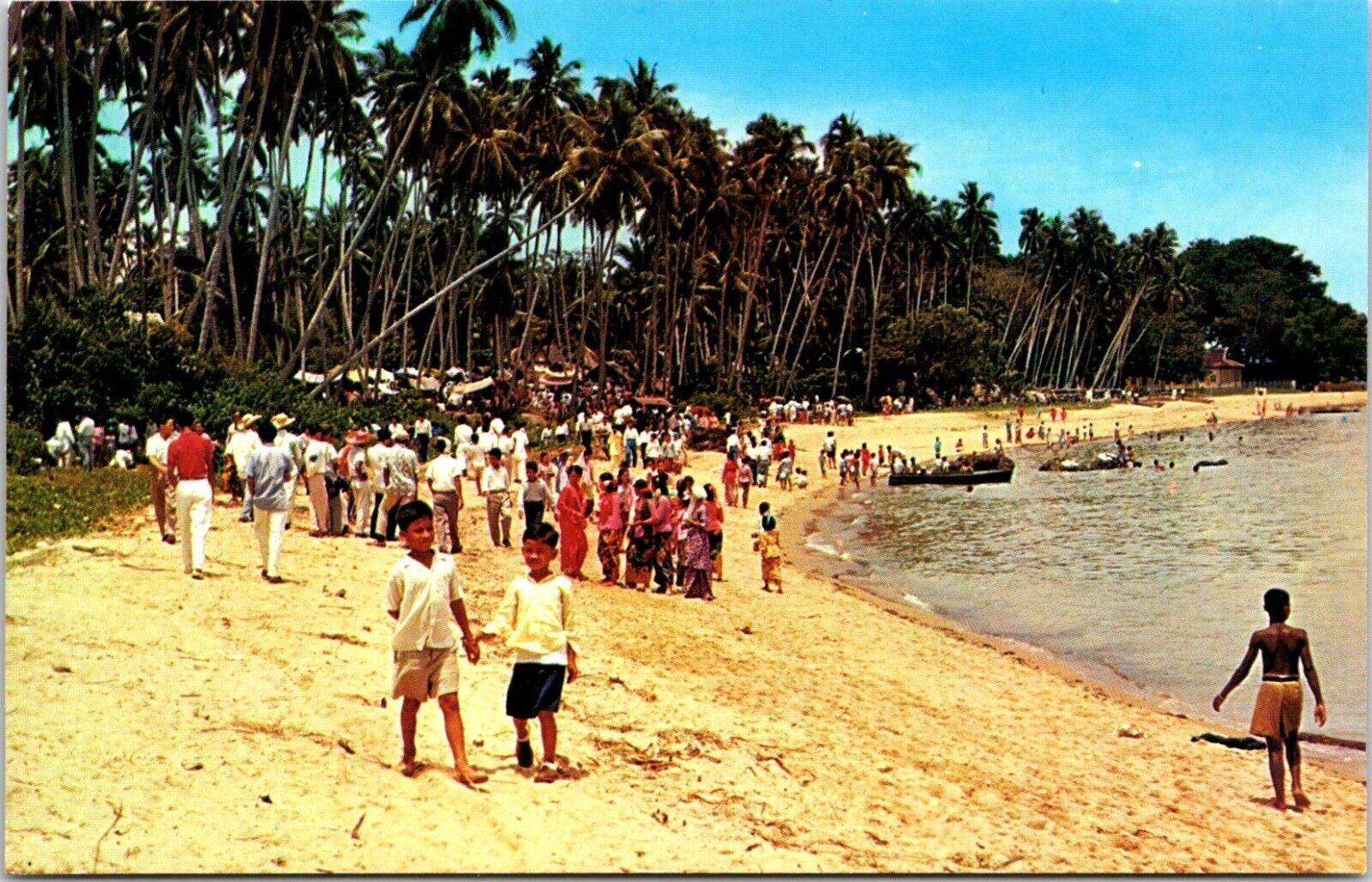 Postcard Malacca Seaside Beach Tanjong Kling Mandi Safar Malaysia D69