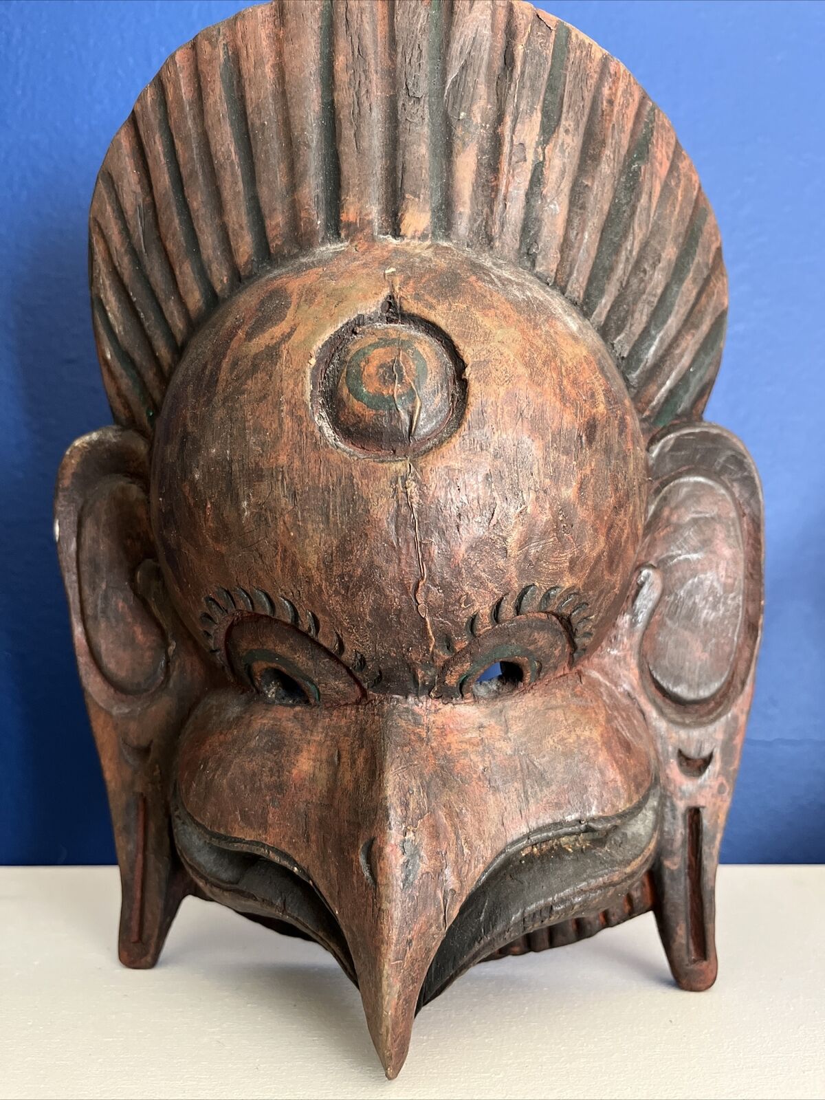 Antique NEPAL WOODEN MASK Garuda