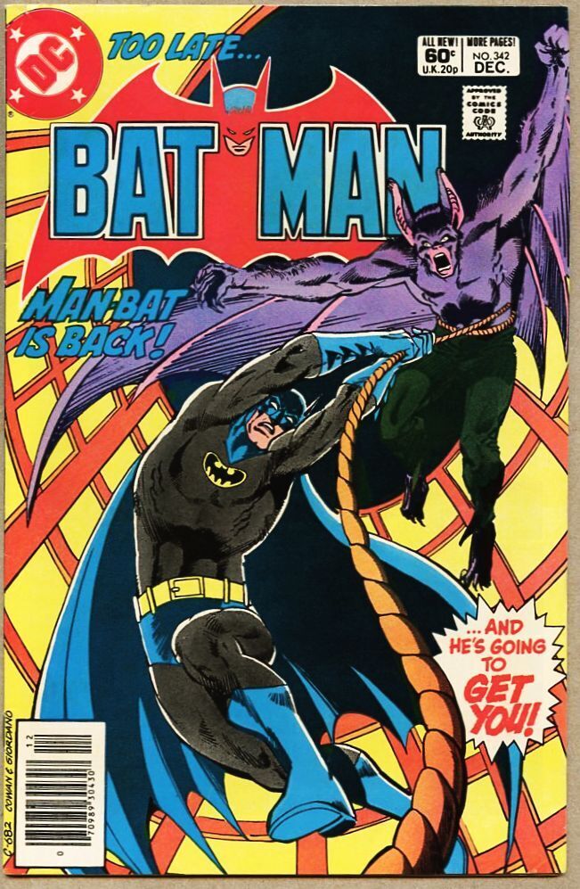 Batman #342-1981 fn- 5.5 Man-Bat / Doctor Terry 13 Denys Cowan  Make BO