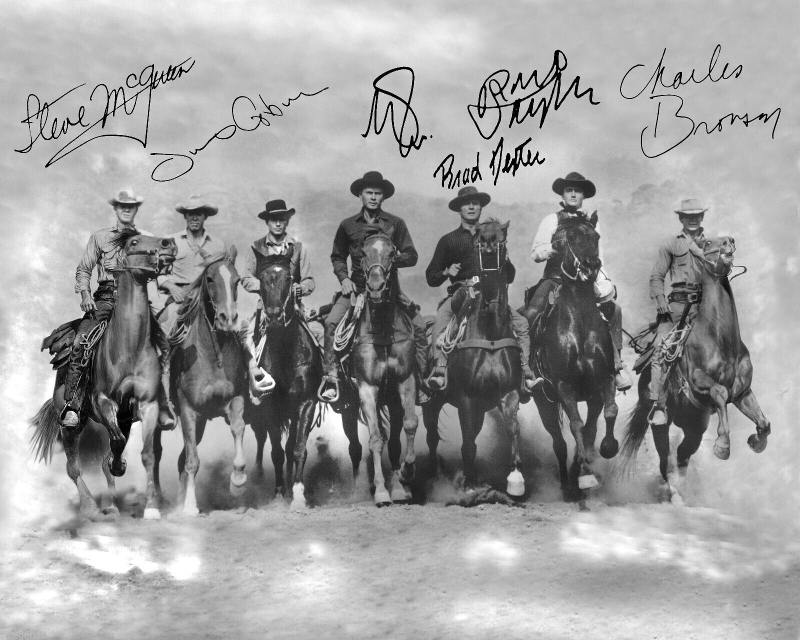 Magnificent Cast Signed Western  Photo 8 x 10 signed reprint