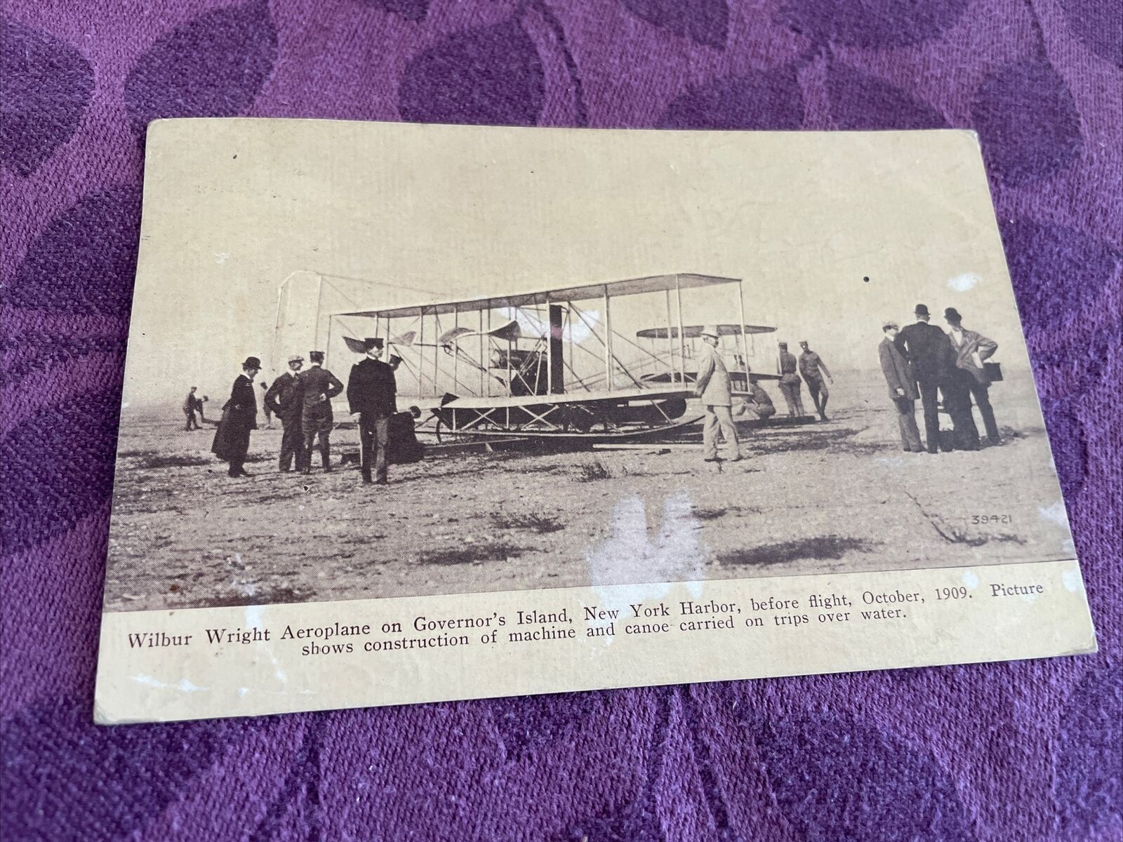 Wilbur Wright before flight Gov. Is. NY Hudson-Fulton celebration 1909 postcard