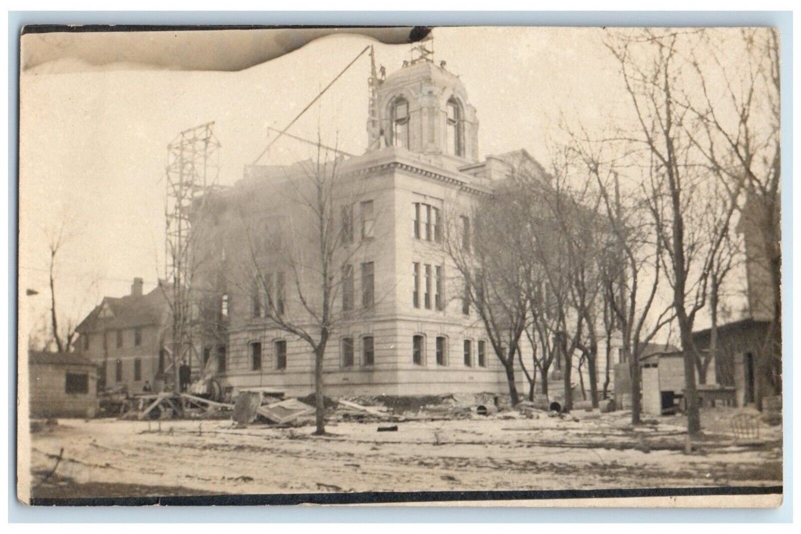 c1910\'s Capitol Construction Brookings South Dakota SD RPPC Photo Postcard