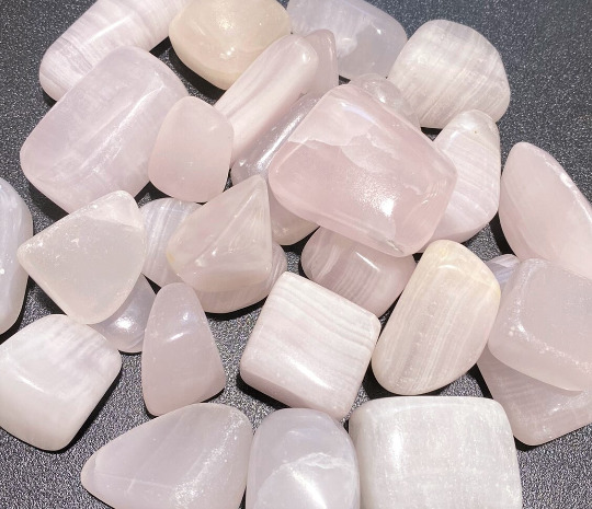 Pink Mangano Calcite Tumbled (UV Reactive)(1 Kilo)(2.2 LBs) Bulk Wholesale Lot