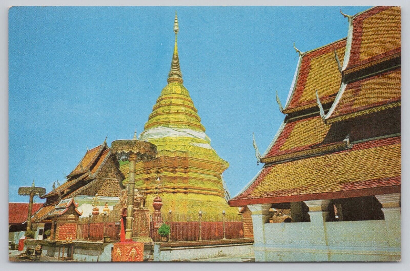 Chiengmai Thailand, Wad Phra That Doi Suthep, Vintage Postcard
