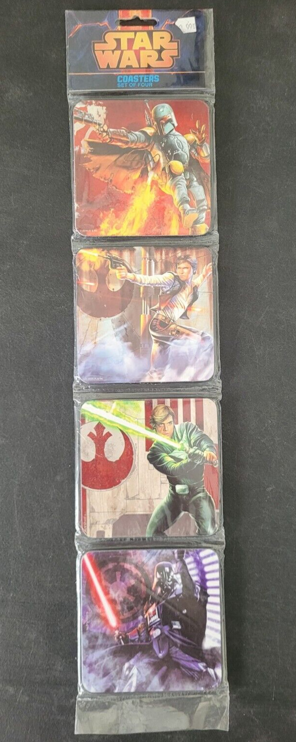 STAR WARS COASTERS SET OF 4 BRAND NEW FACTORY SEALED 4\