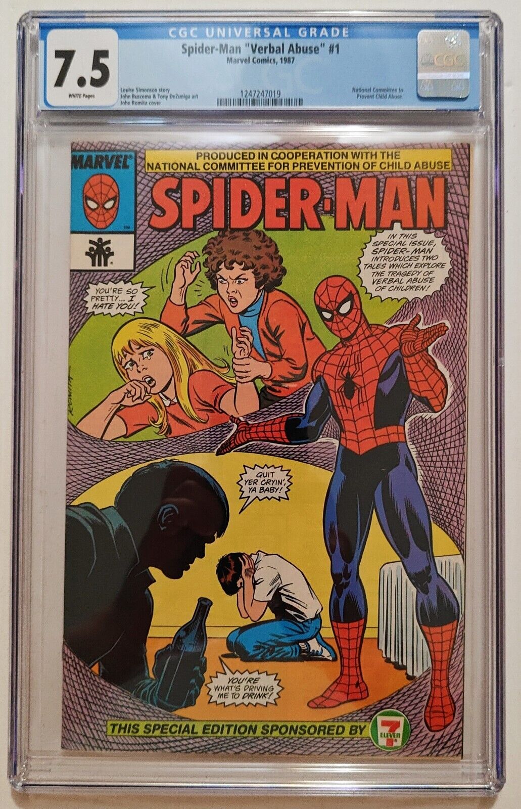 Spider-Man: Verbal Abuse #1 - 1st Print (1987) Marvel Louise Simonson CGC 7.5