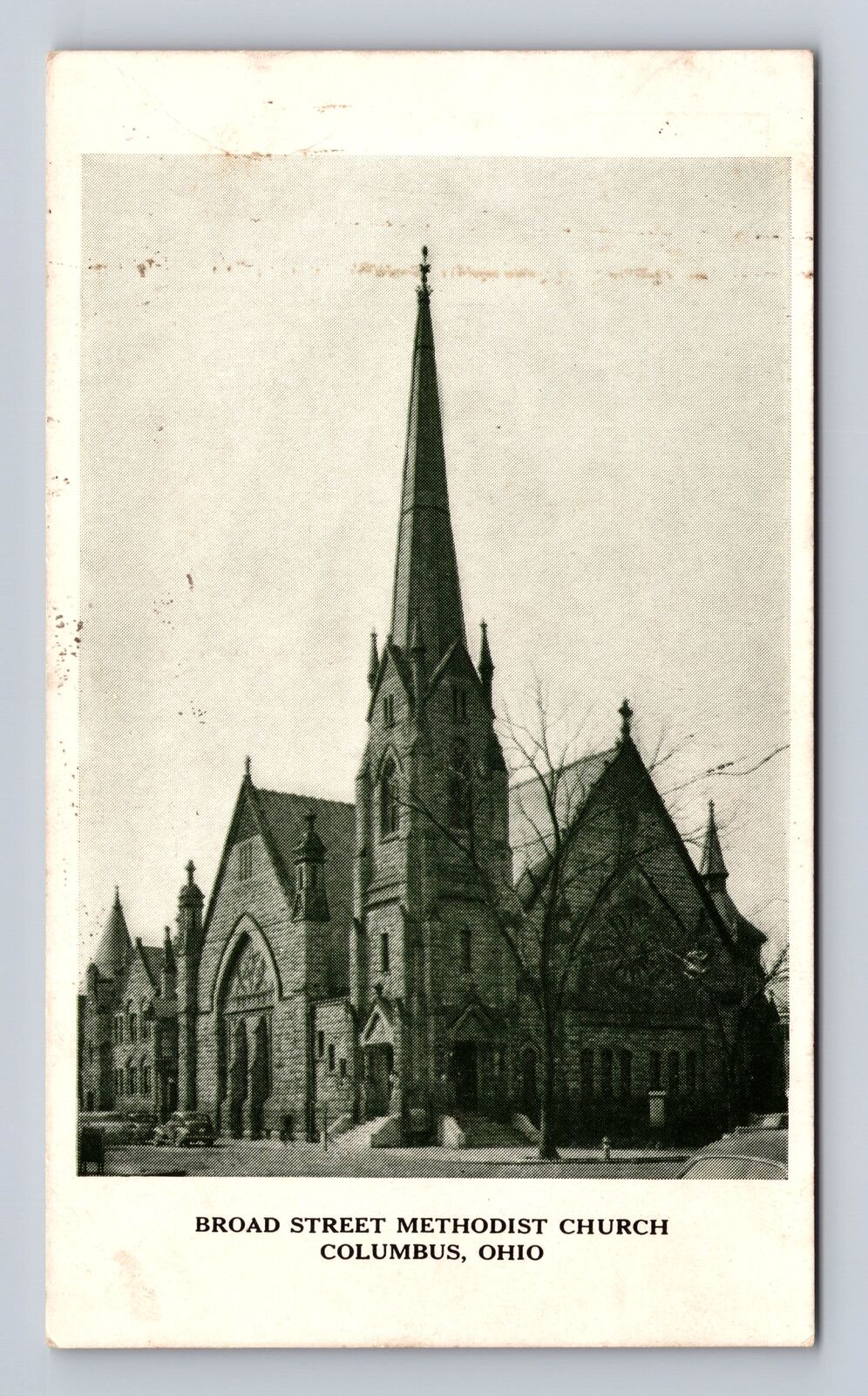 Columbus OH-Ohio, Broad Street Methodist Church, Religion, Vintage Postcard