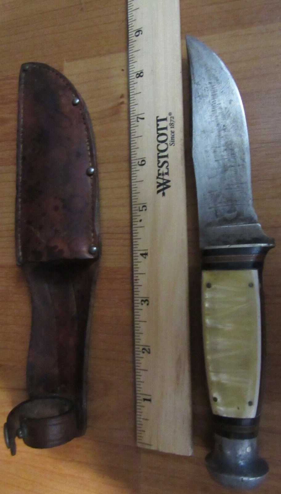 Vintage West-Cut Boulder CO Hunting Knife With Sheath
