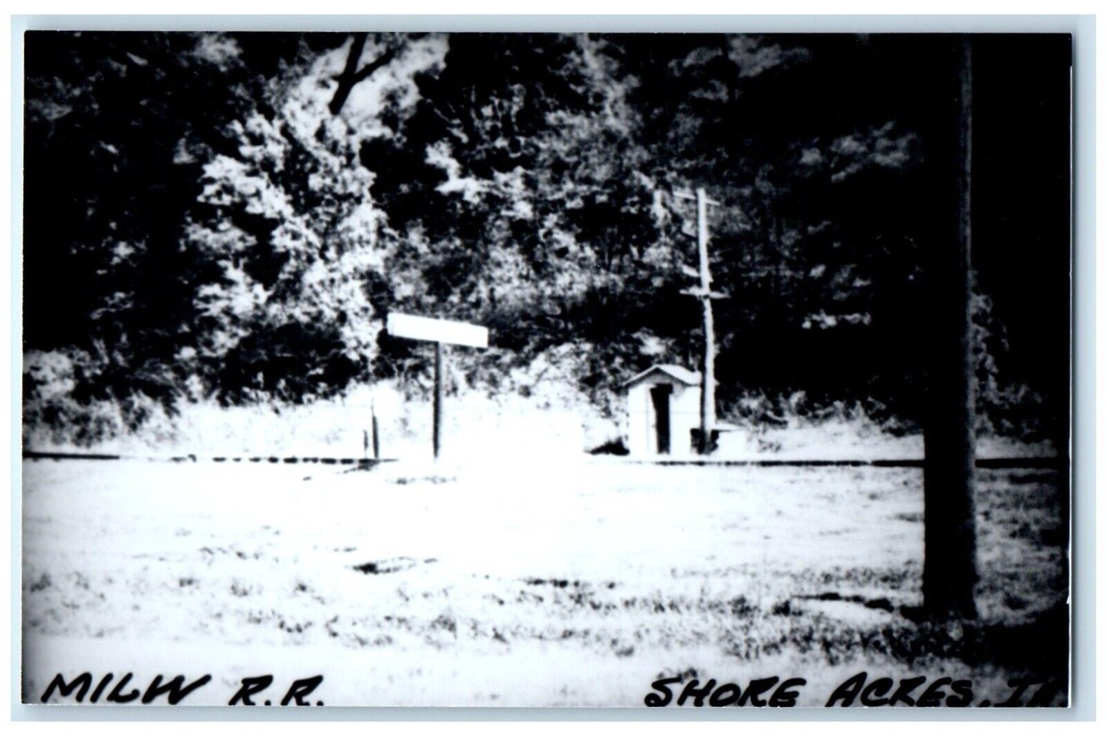c1960\'s MILW RR Shore Acres Iowa Vintage Train Depot Station RPPC Photo Postcard