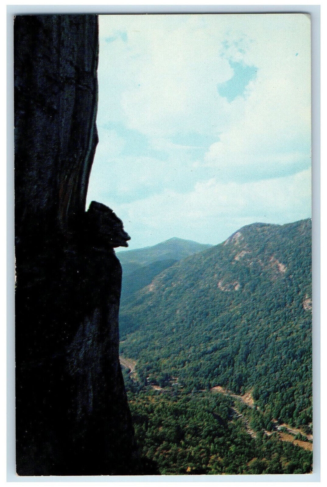 c1950\'s The Devils Head Chimney Rock North Carolina NC Vintage Postcard