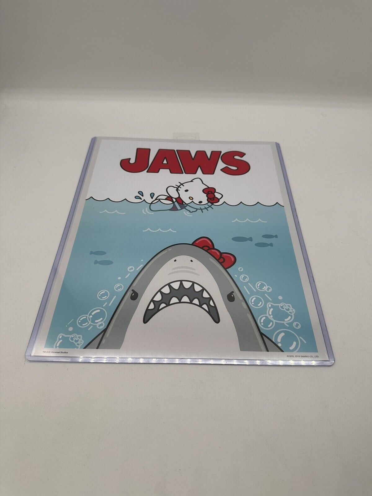 Universal Studios Hello Kitty X Jaws Poster Art Print 14” X 11” New Mashup