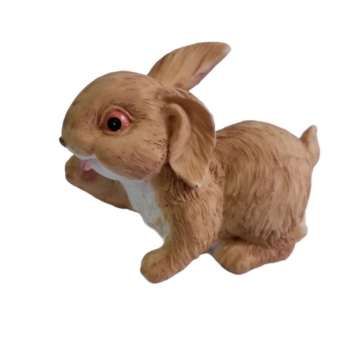 Tiny Resin Brown and White Adorable Bunny Rabbit 3\