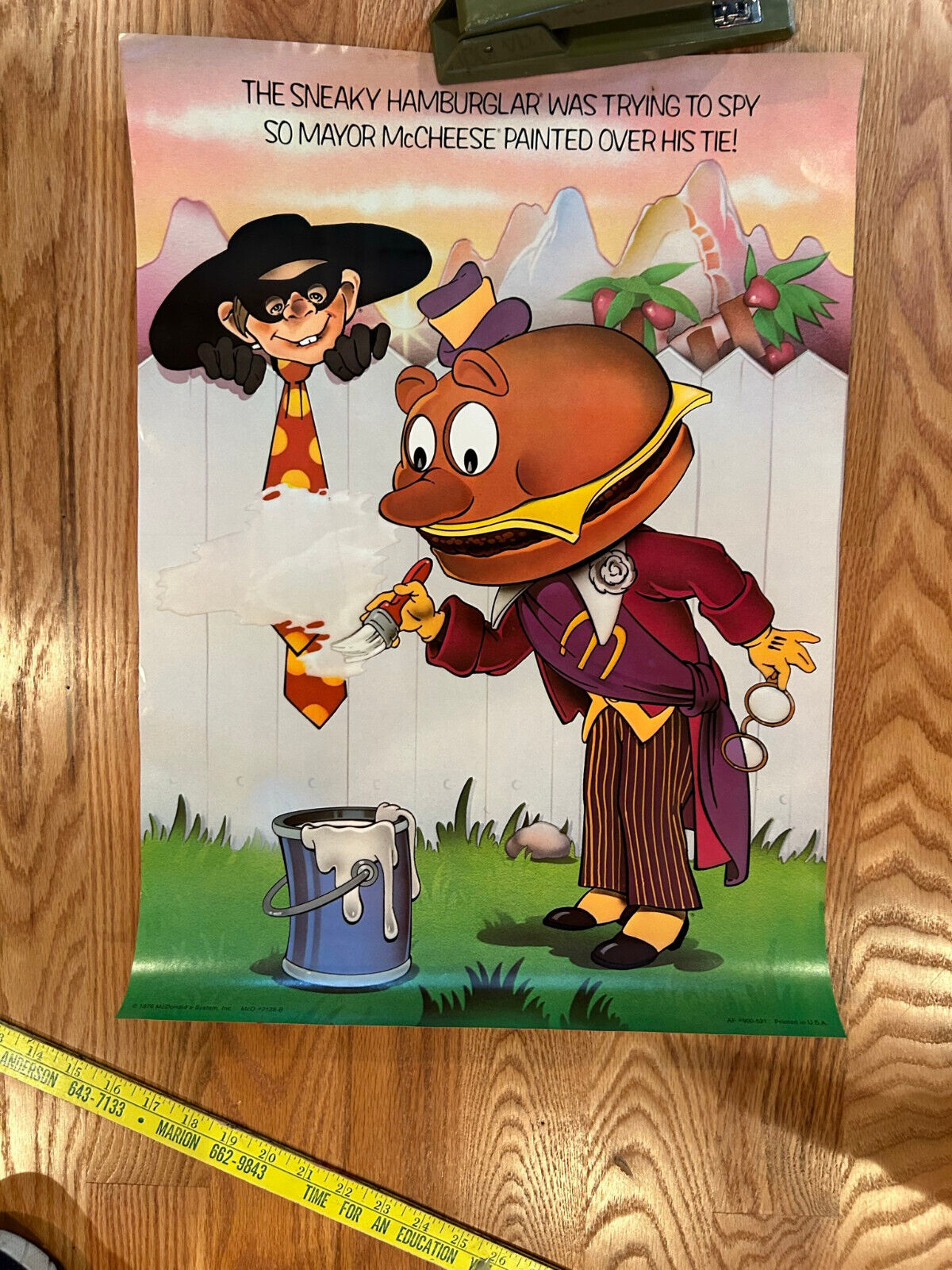 Vintage McDonald\'s Poster - Sneaky Hamburglar & Mayor McCheese - 16\