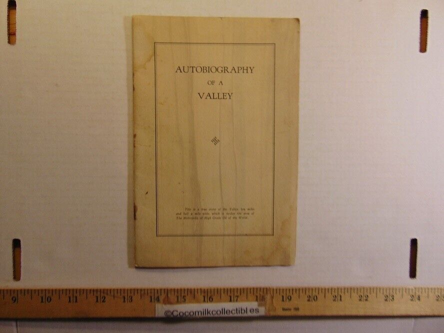 Vintage 1938 Autobiography of A Valley Luella A Harris Booklet