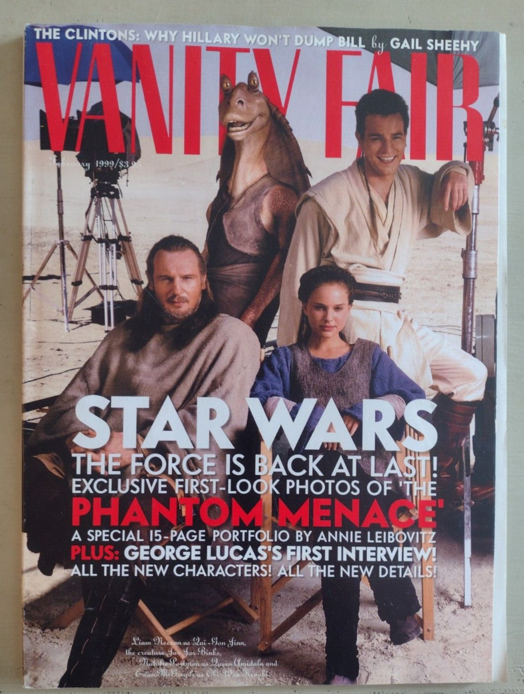 Vanity Fair February 1999Star Wars Phantom Menace/George Lucas/LIam Neeson