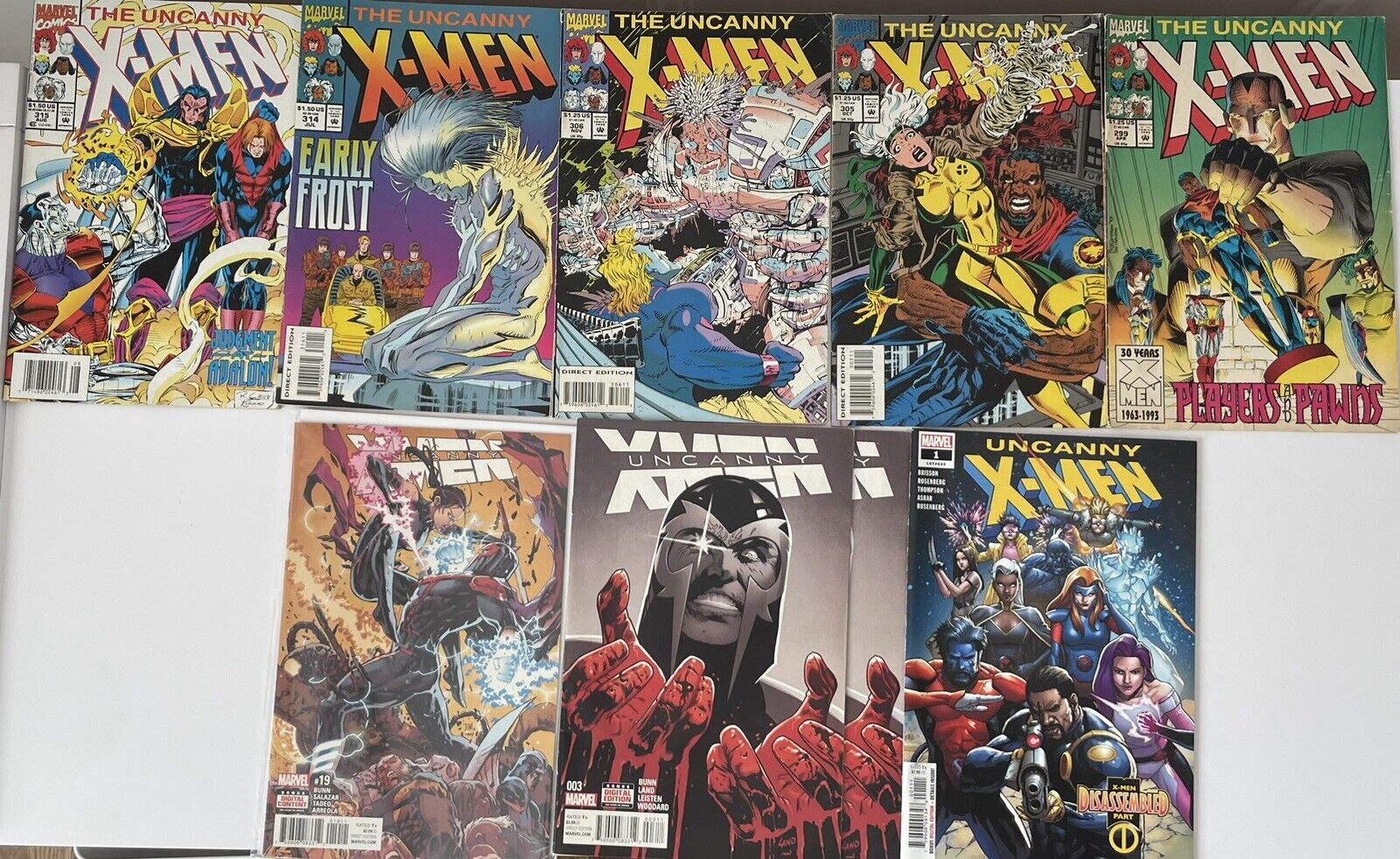 Marvels Uncanny X-men Comic Book Lot Of 9 (rare)
