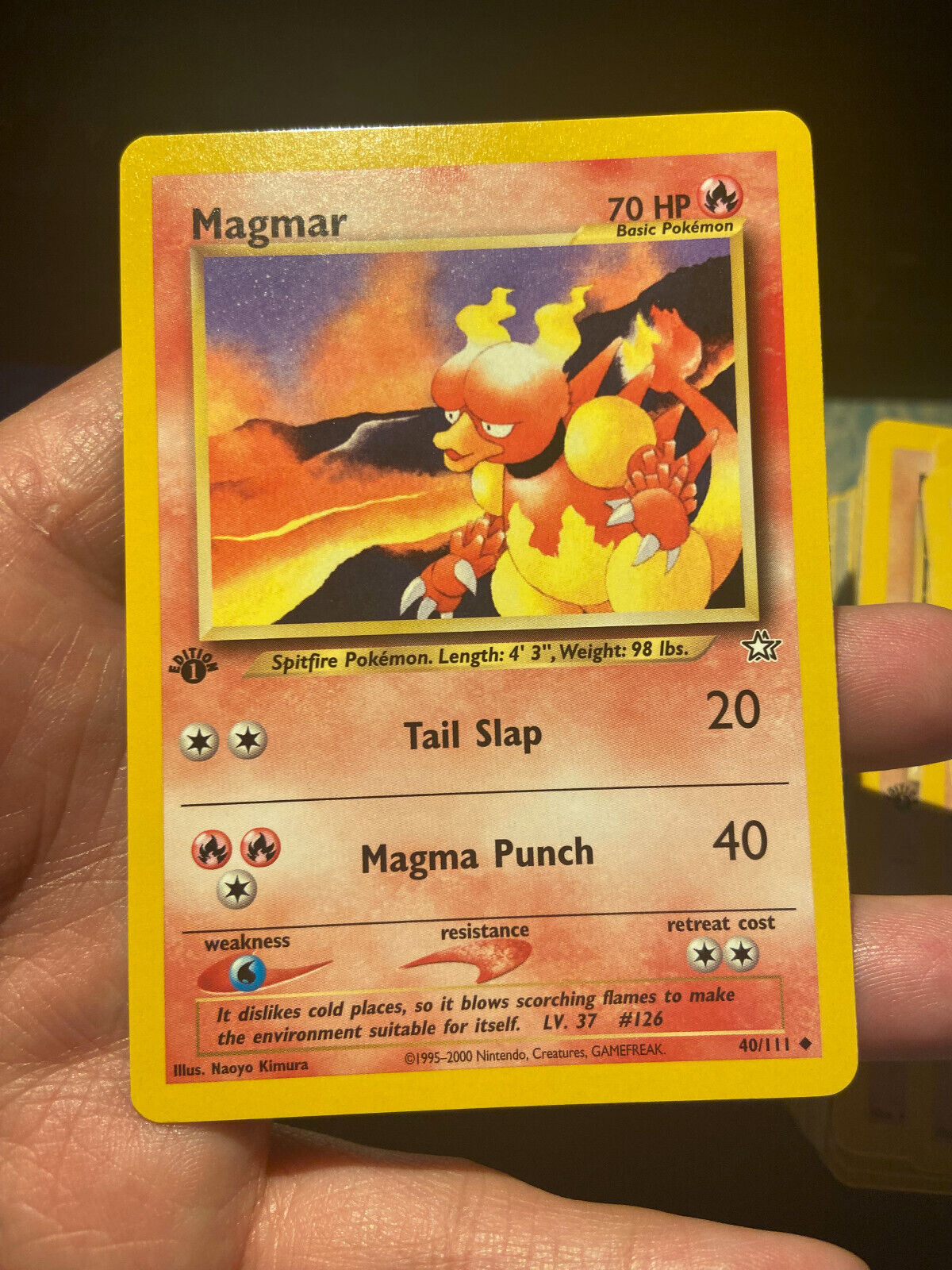 Pokémon Magmar 1st Edition 40/111 Neo Genesis WOTC Pokemon Near Mint NM