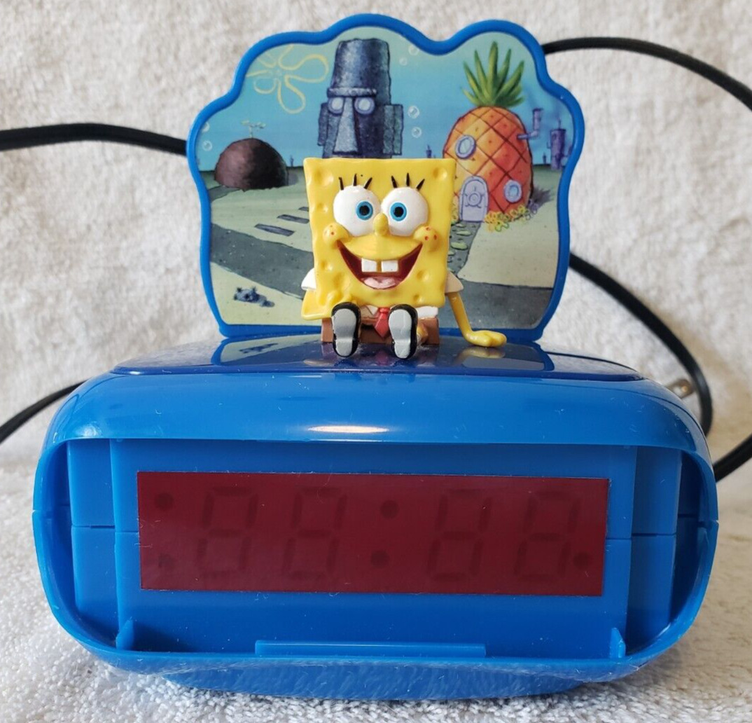 Spongebob Squarepants Alarm Clock 2005 Viacom Works, Tested
