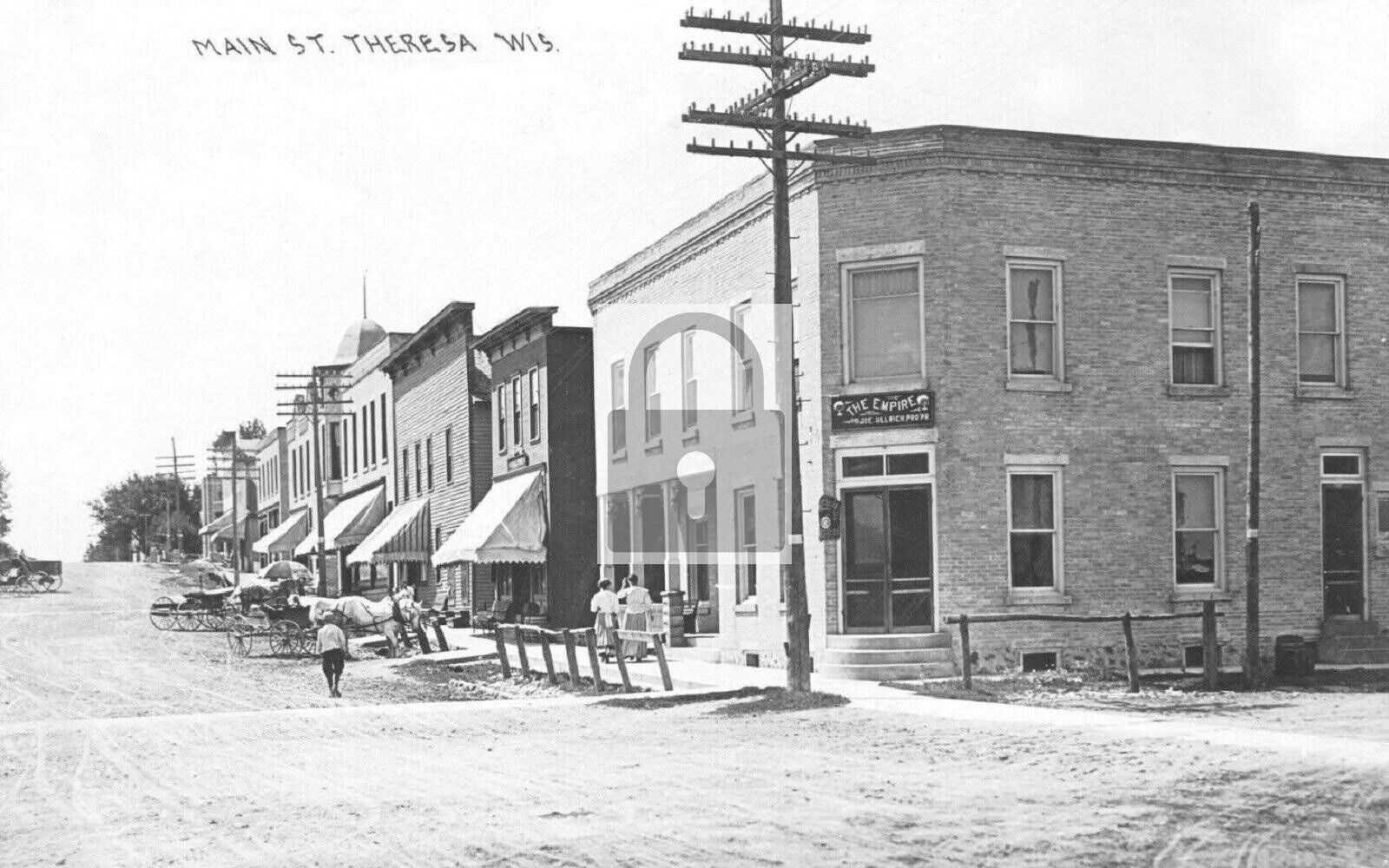 Main Street View The Empire Theresa Wisconsin WI Reprint Postcard