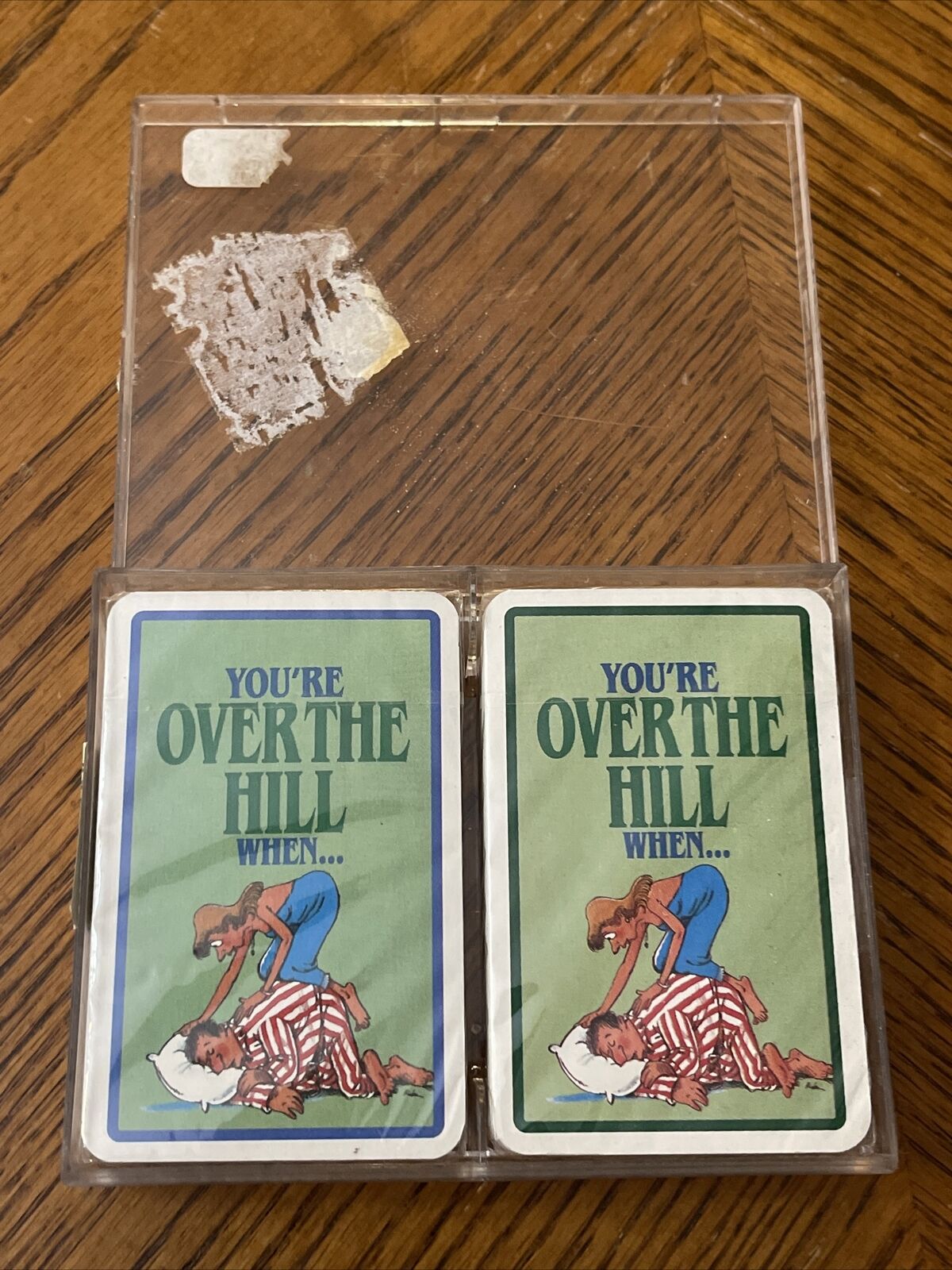 You\'re Over the Hill Playing Cards Sealed Denmark 40th Birthday ~1990s VTG NOS