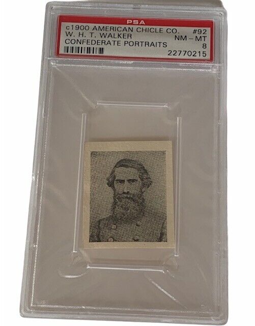 American Chicle 1900 Confederate Portrait Civil War PSA 8 WHT Walker #92 Major