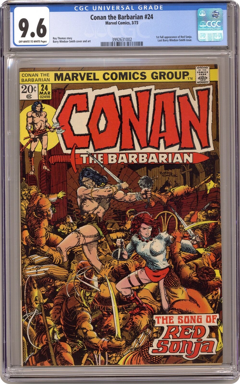 Conan the Barbarian #24 CGC 9.6 1973 3992631002 1st full Red Sonja story