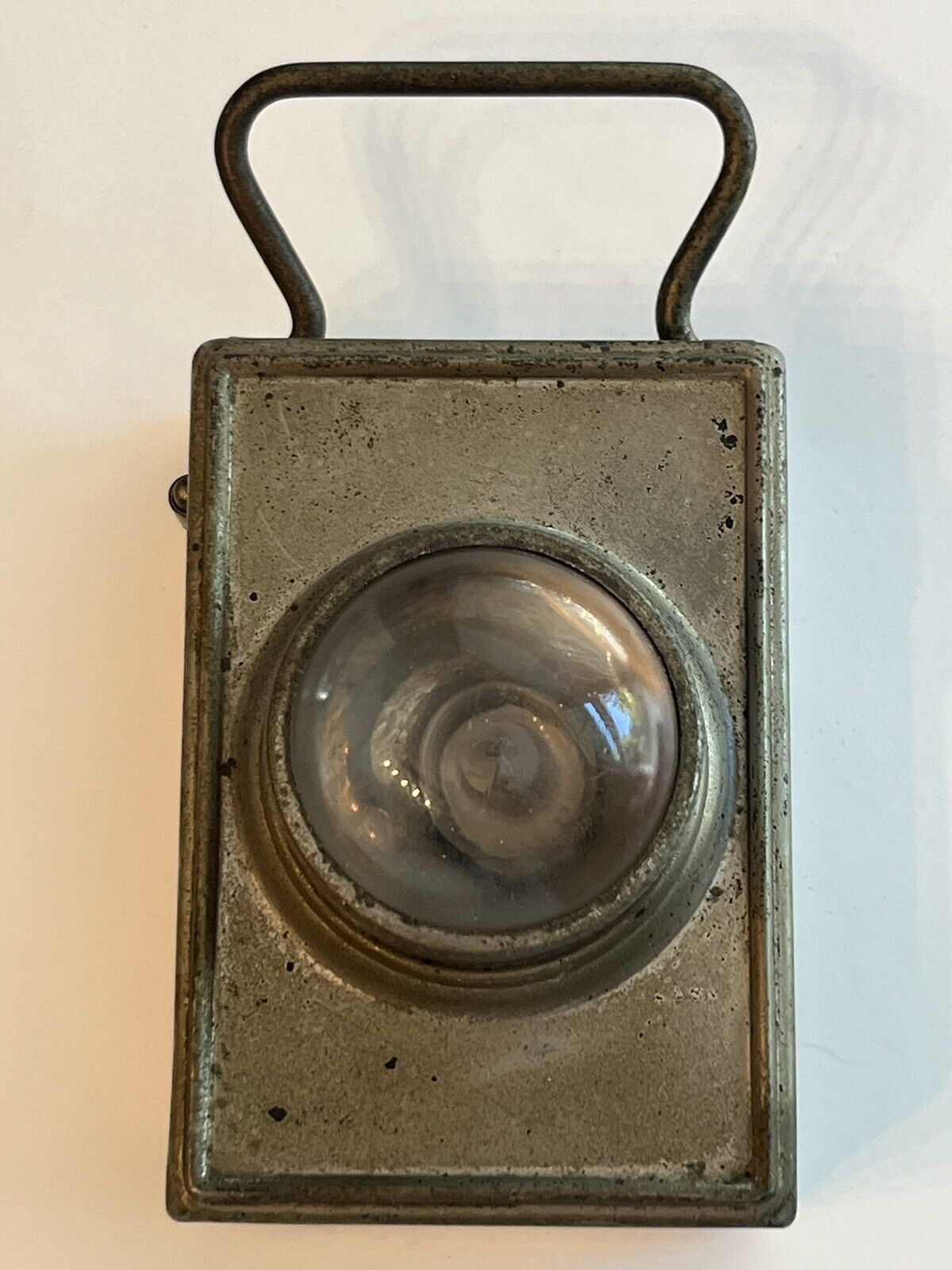 VERY RARE EARLY 1900s ANTIQUE EVEREADY PLATED SMALL SQUARE FLASHLIGHT 👀 LQQK 👀