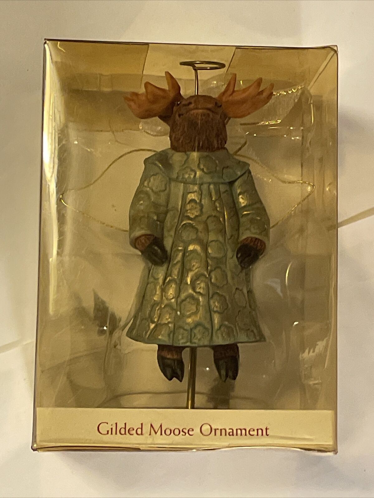 Paris Bottman Gilded Moose Angel Ornament Standing Figurine New In Box