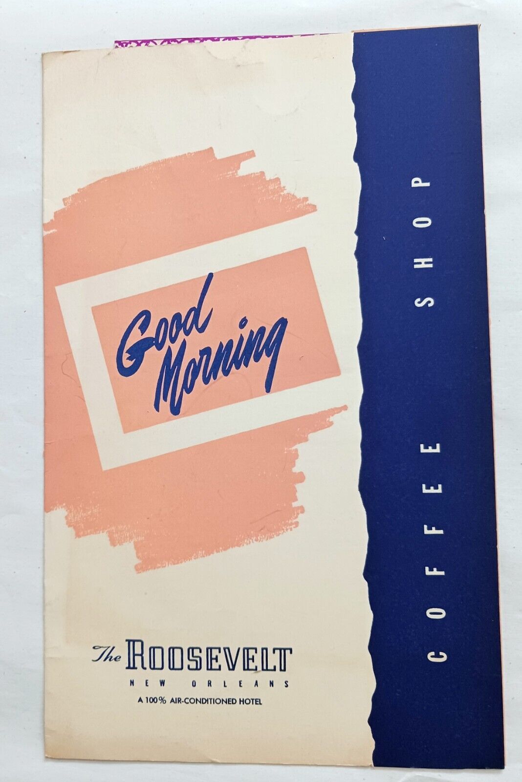 The Roosevelt Hotel Vintage 1956 Coffee Shop Breakfast Menu New Orleans
