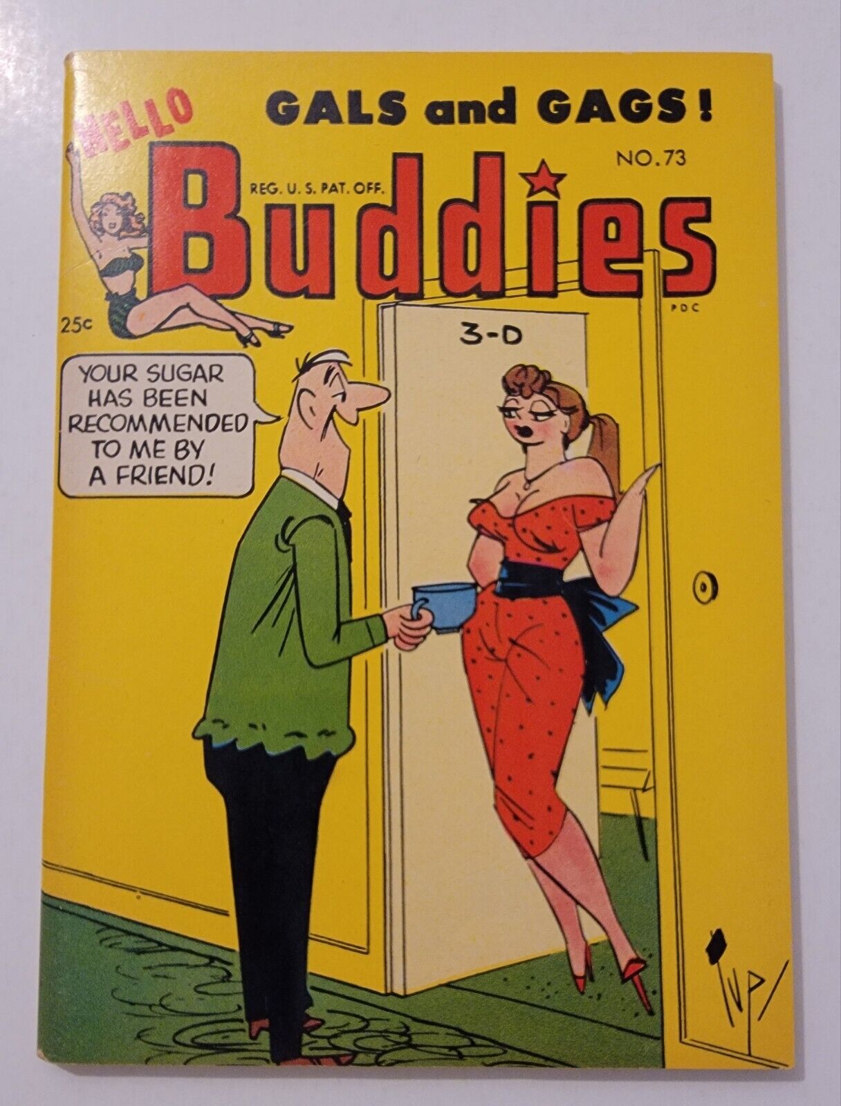 Hello Buddies #73 NM HIGH GRADE 1956 GGA Humor, Vintage Early Silver Age