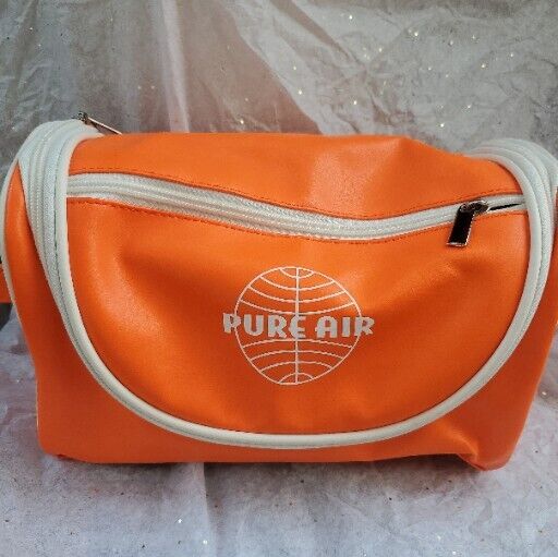 Pure Air Company Retro Look Pan Am  Airlines Style Toiletry Bag Tote  Travel 