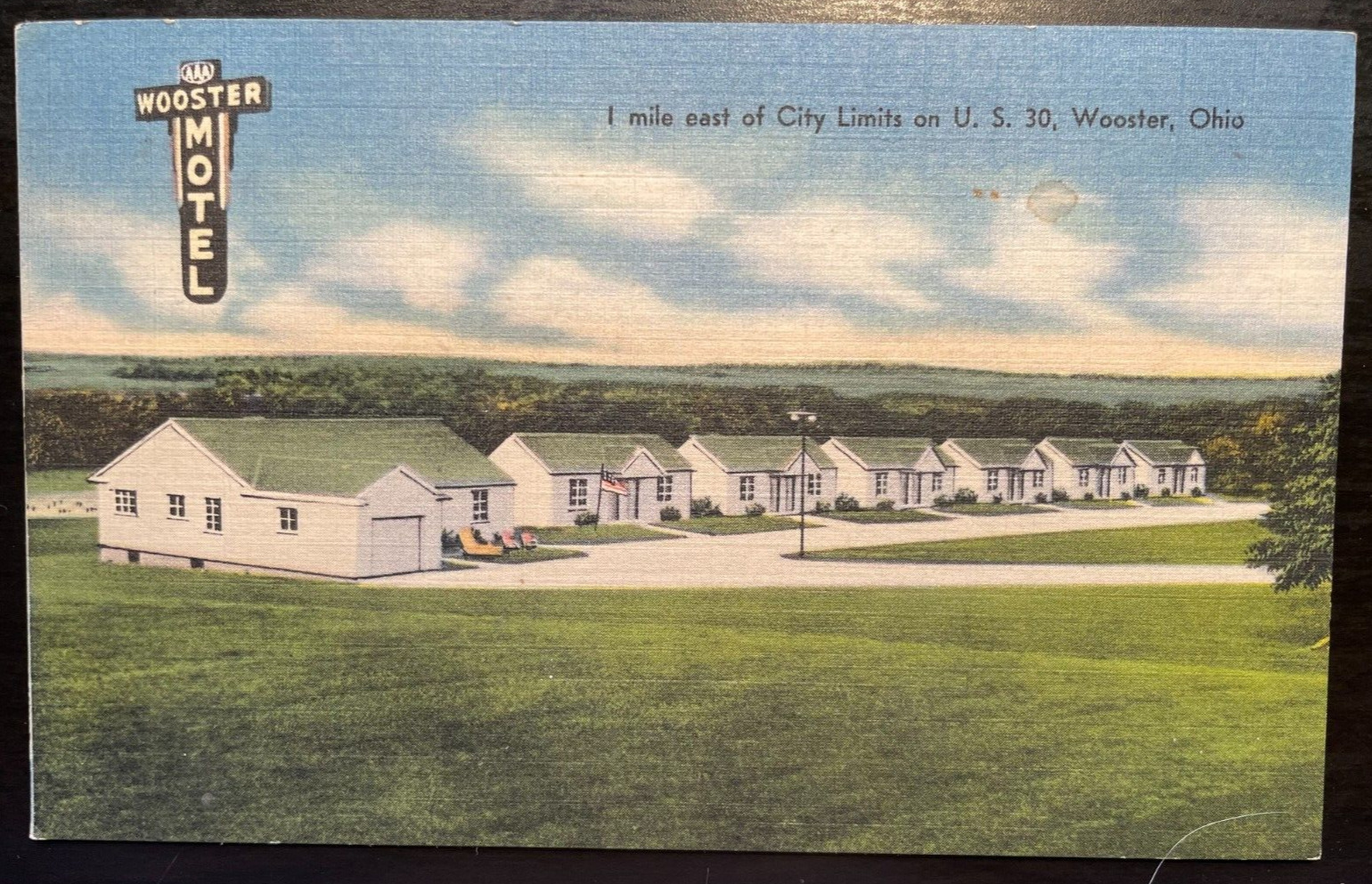 Vintage Postcard 1930-1945 The Wooster Motel, U.S. Route 30, Wooster, Ohio (OH)