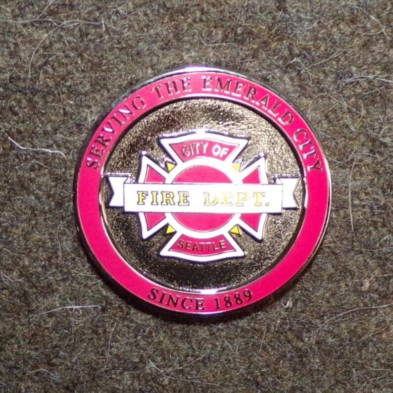 Original Seattle Fire Department SFD Emerald City Challenge Coin (new in sleeve)