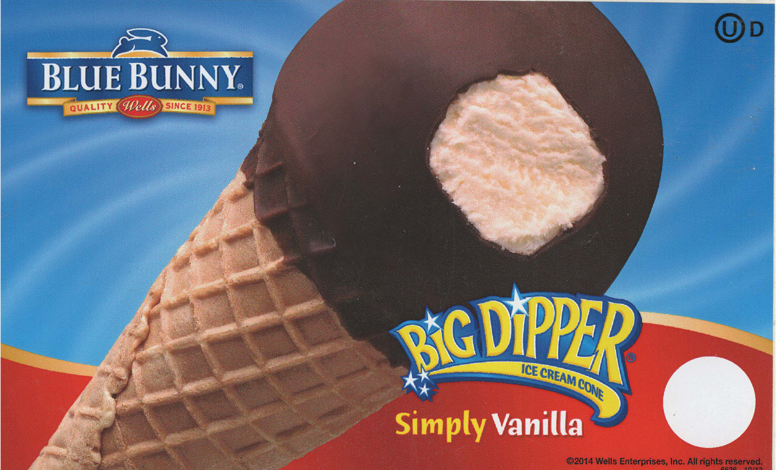 Big Dipper Simply Vanilla by Blue Bunny, Ice Cream Truck Sticker, decal 8\