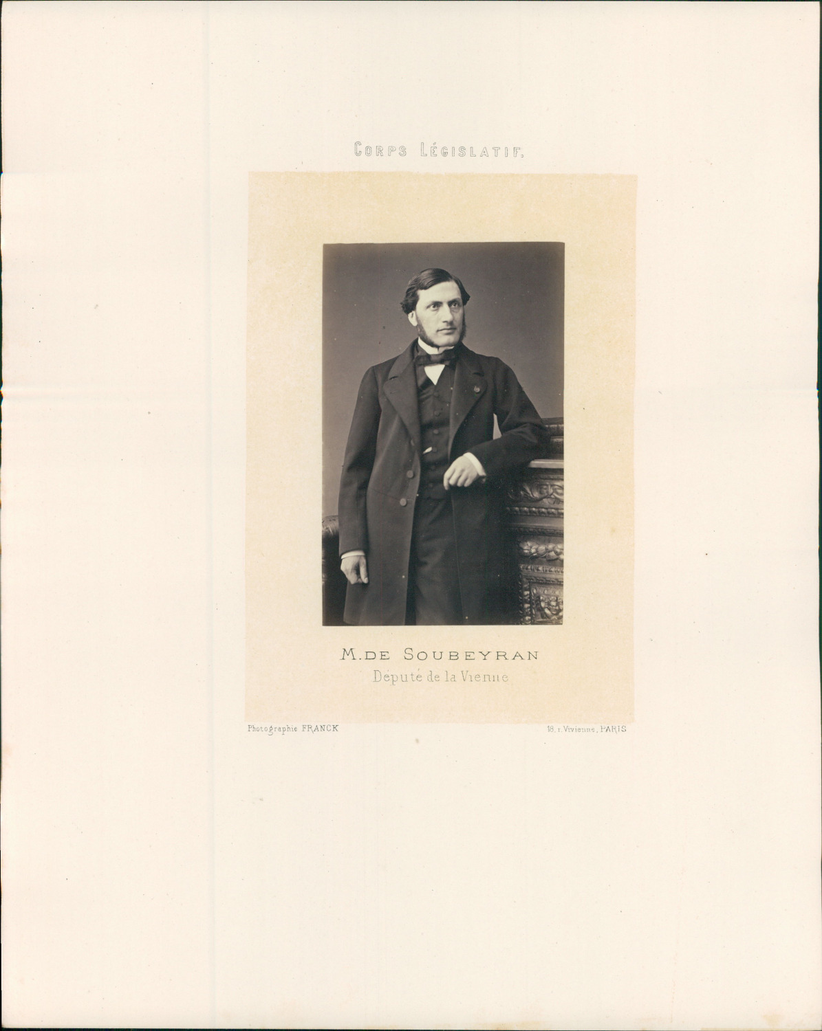 Legislative Body, France, Baron Jean-Marie George Soubeyran (1828-1897), MP 